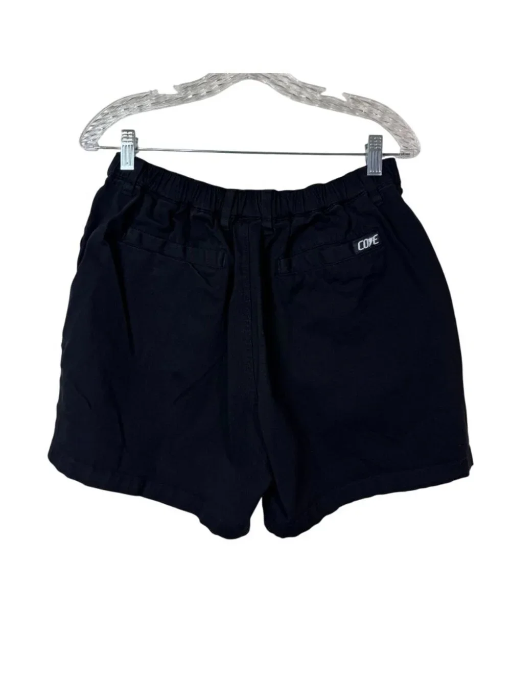 Cove Men Black Casual Elastic Waist Pullon Shorts Size 34 5